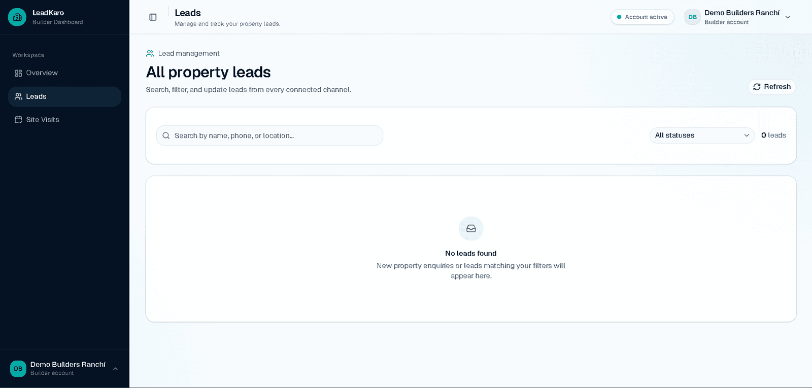 LeadKaro lead management dashboard